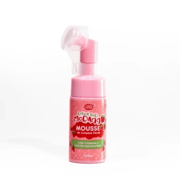 Mousse de limpeza facial morango